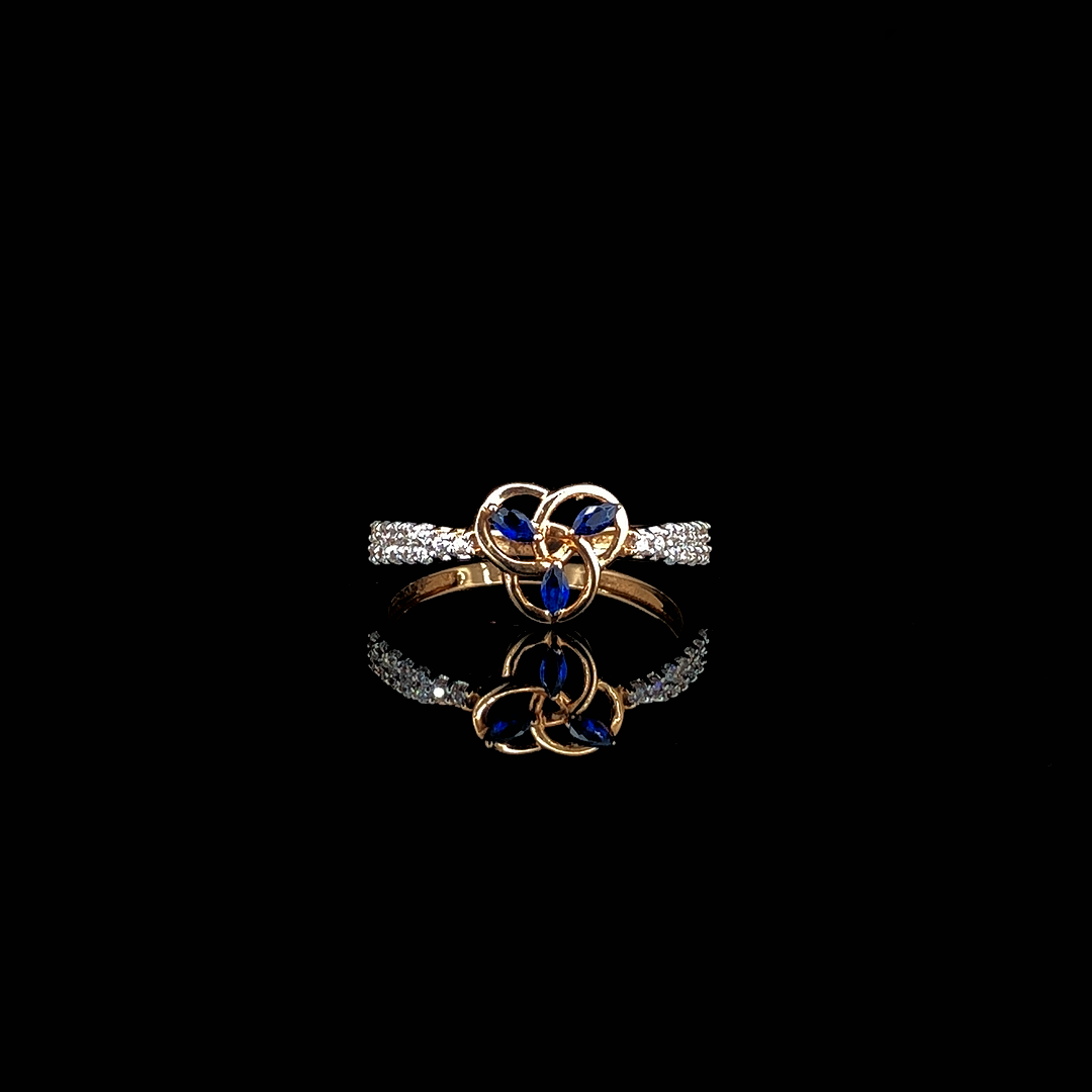 Midnight Trinity Sapphire Ring