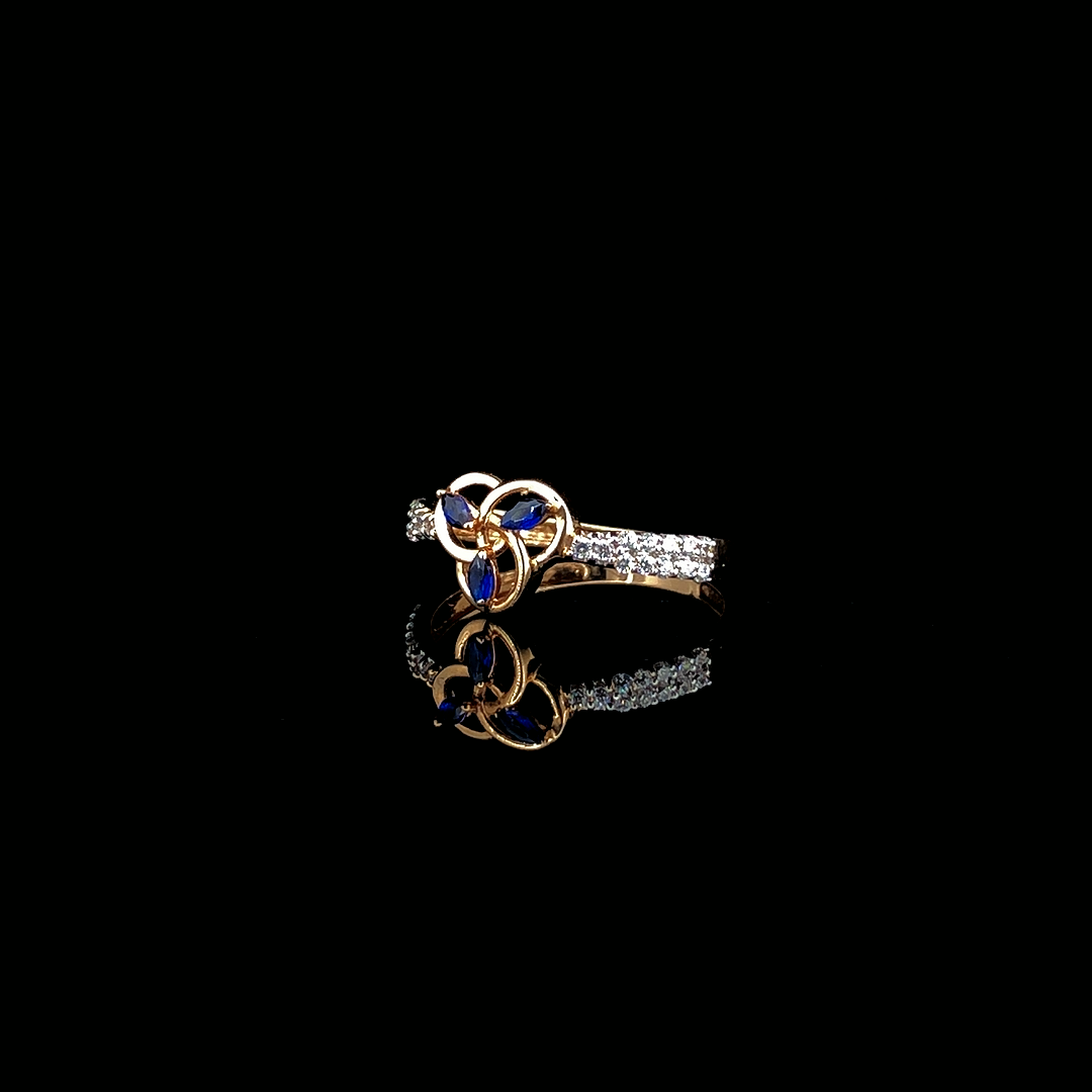 Midnight Trinity Sapphire Ring