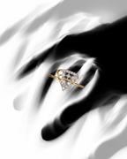 Diamond Shield Lattice Ring