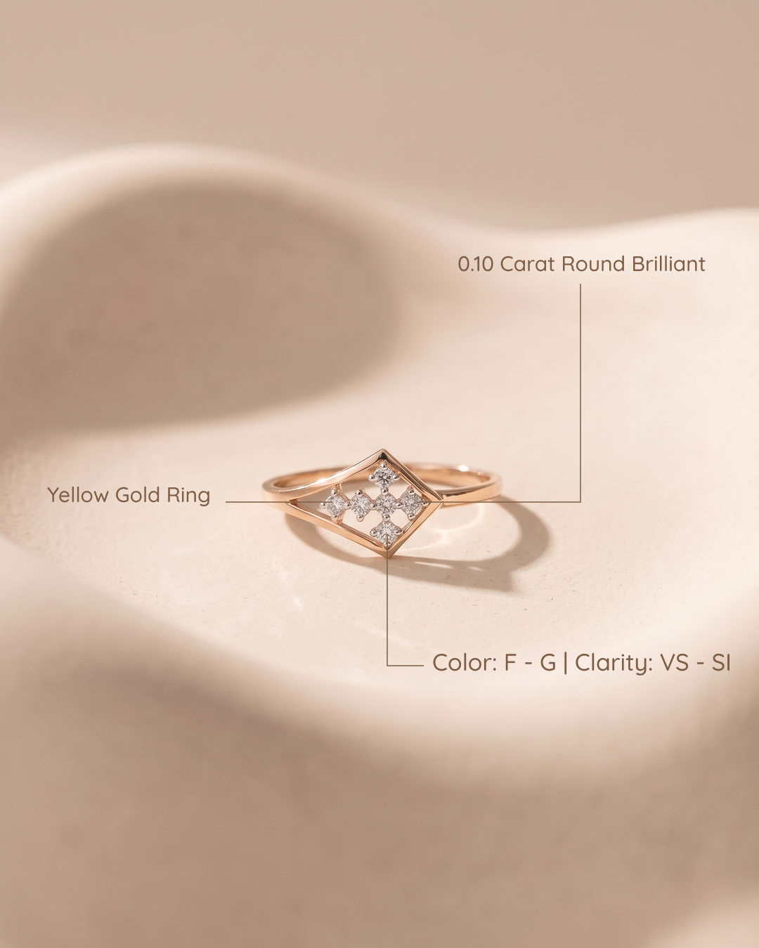 Diamond Kite Ring