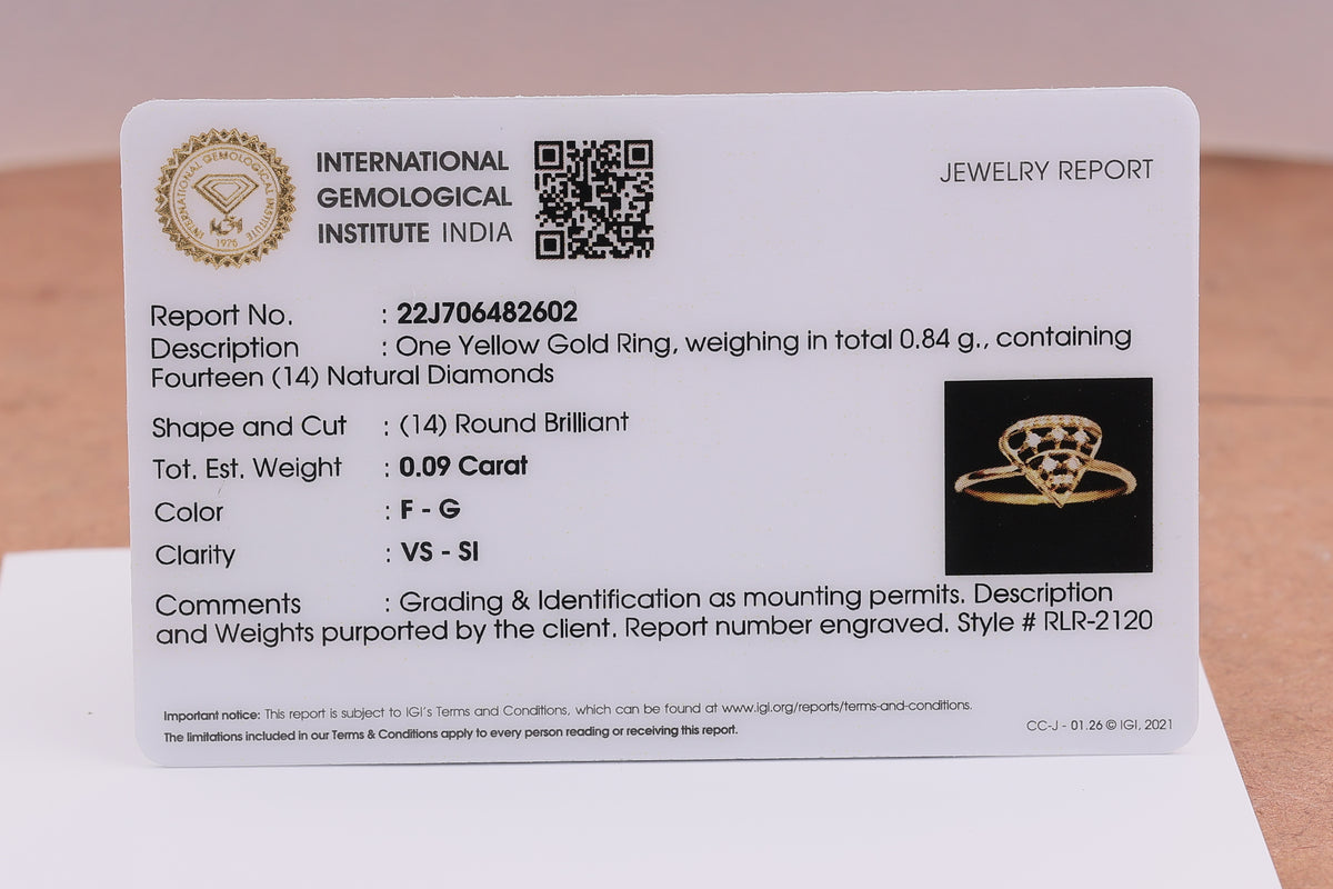 Diamond Shield Lattice Ring
