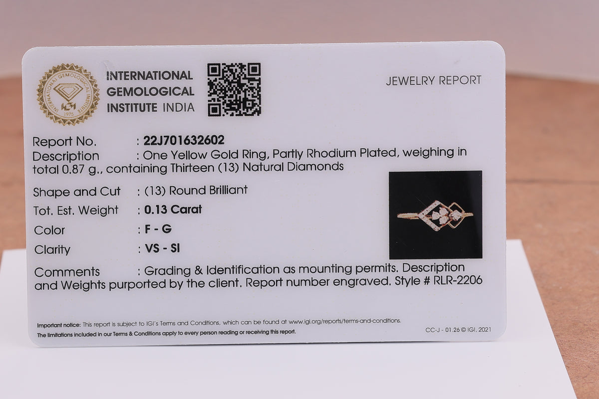 Double Rhombus Diamond Ring