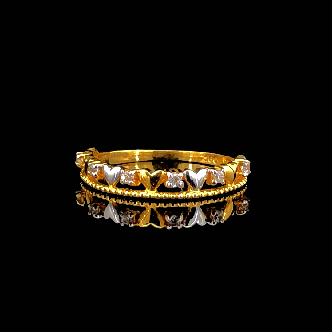Heart Line gold ring for Women