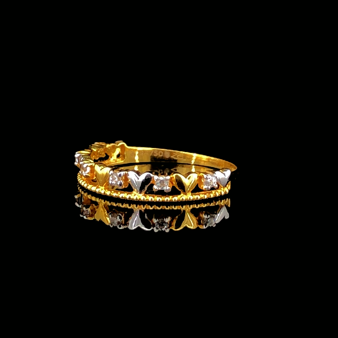 Heart Line gold ring for Women