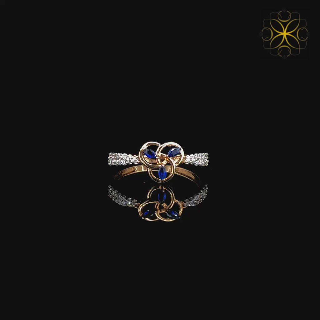 Midnight Trinity Sapphire Ring